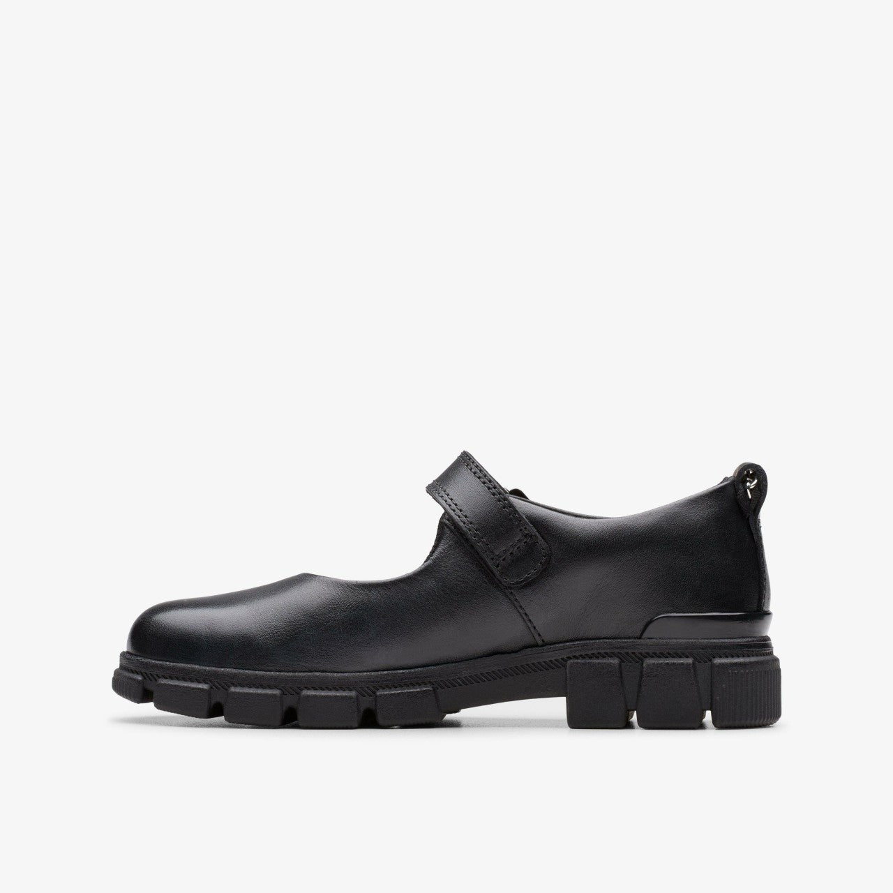 Evyn Pure Kid Black Leather Clarks Kids