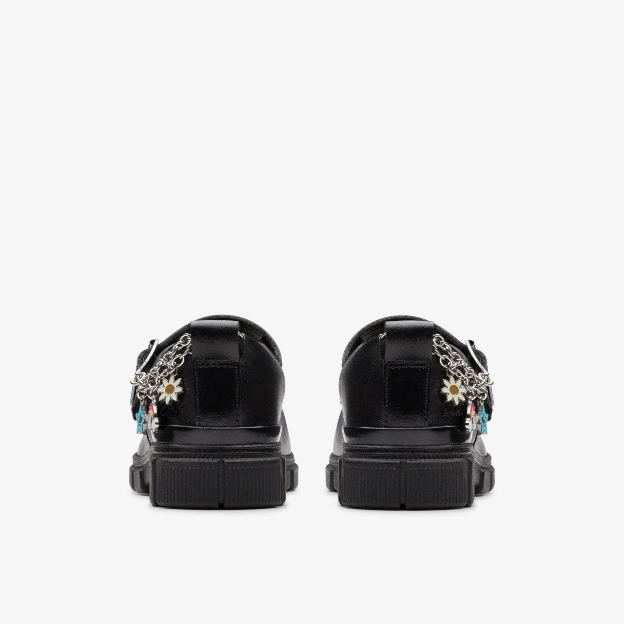 Evyn Pure Kid Black Leather Clarks Kids