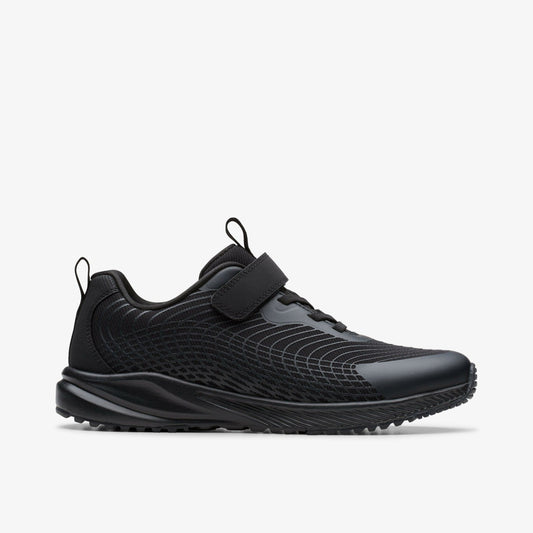 Deyes Dash Youth Black/Black Clarks Kids