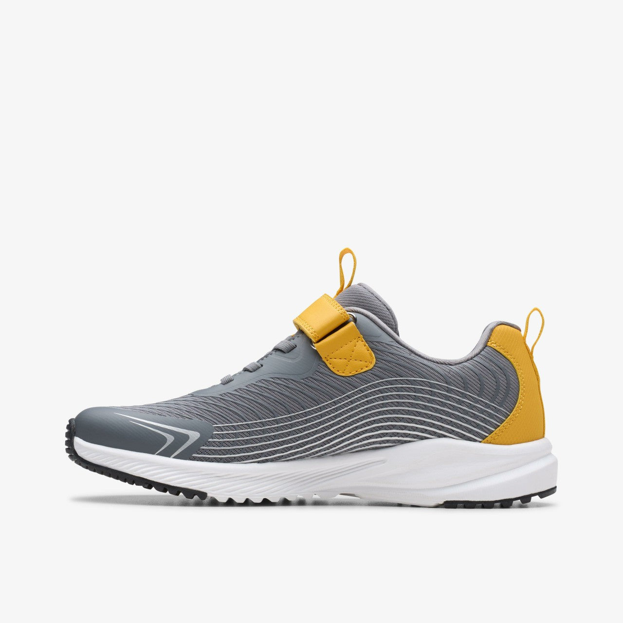 Deyes Dash Youth Grey Synthetic Clarks Kids