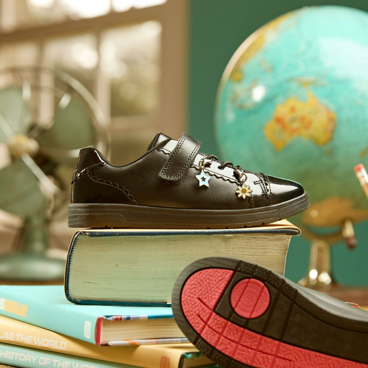 Disco Charm Kid Black Leather Clarks Kids