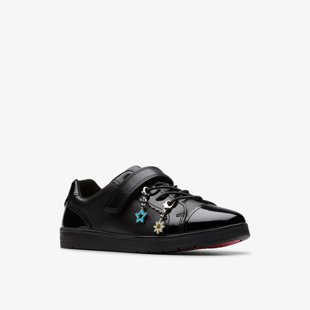 Disco Charm Kid Black Leather Clarks Kids