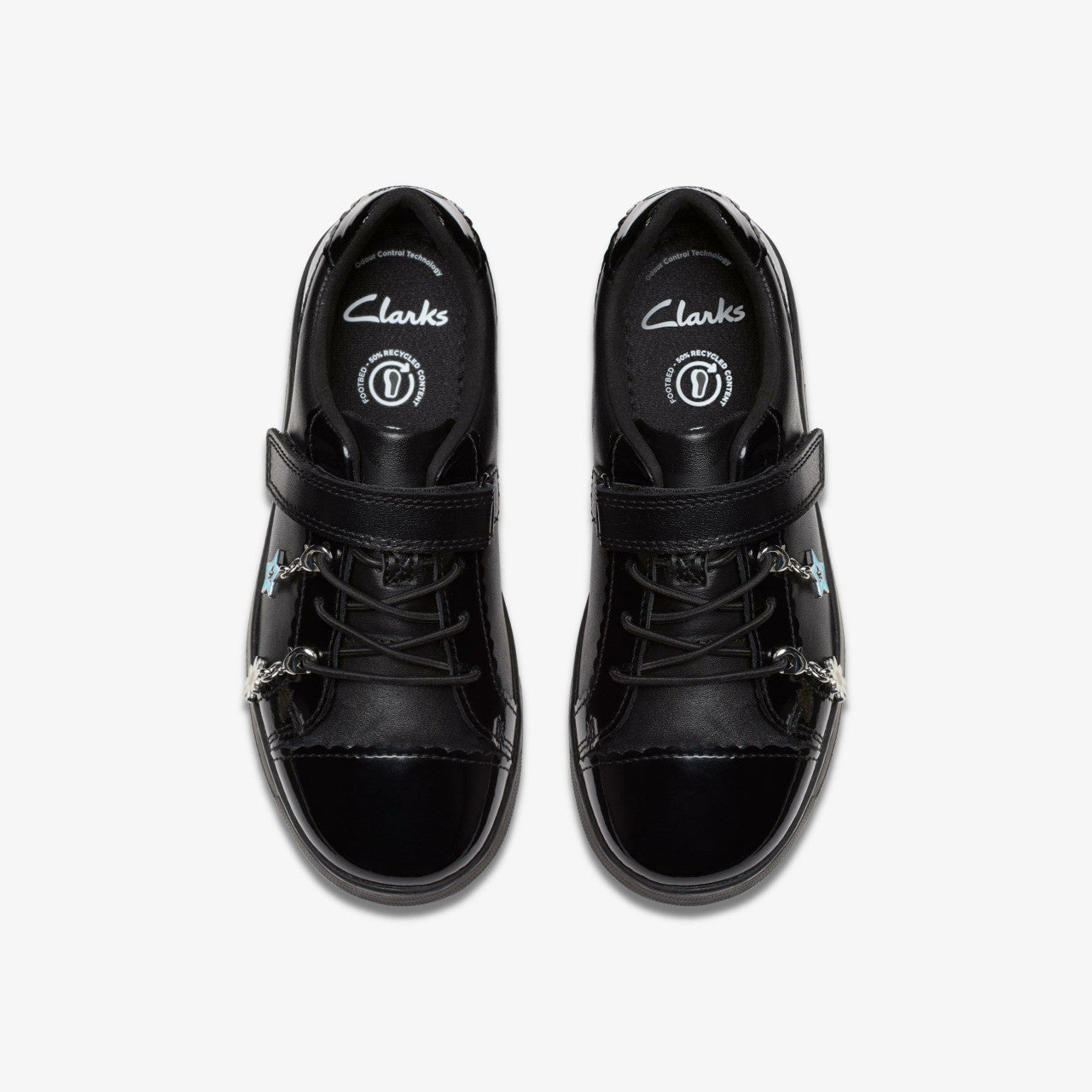 Disco Charm Kid Black Leather Clarks Kids