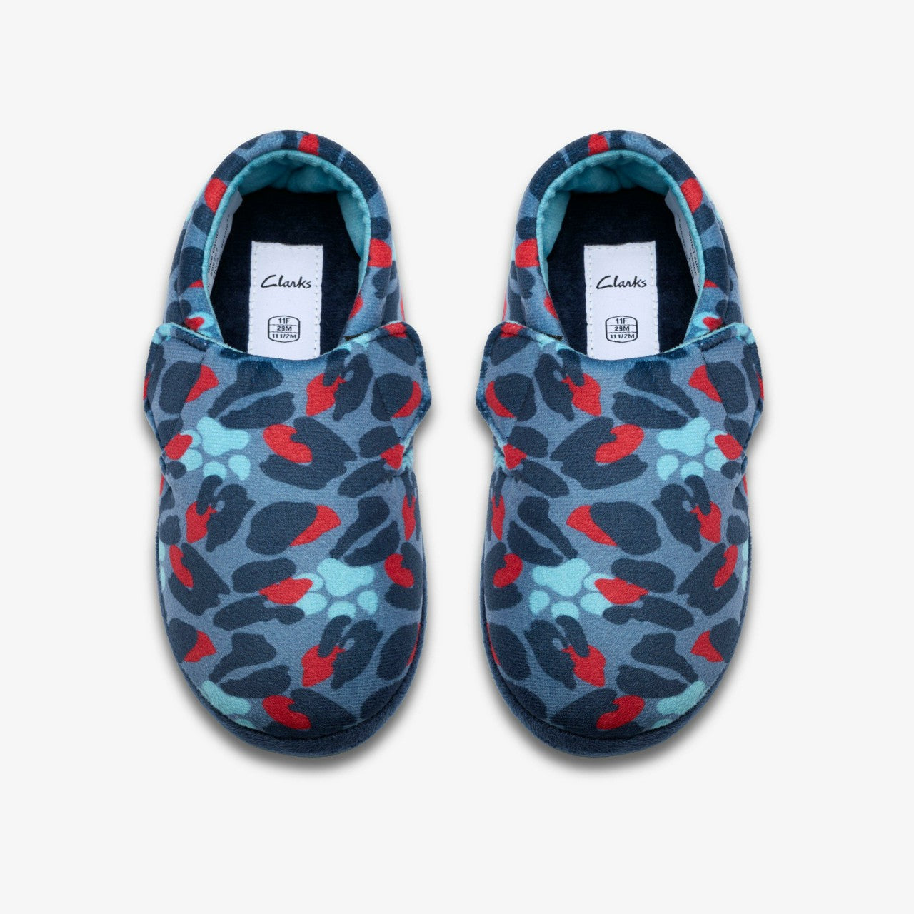 Fluffy Snug Kid Blue Camo Combination Clarks Kids