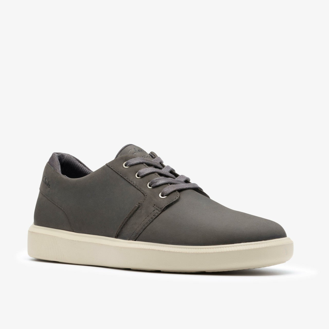 Brodin Seam Dark Grey Leather Clarks Men