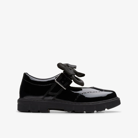 Lorcam Jane Kid Black Patent Clarks Kids