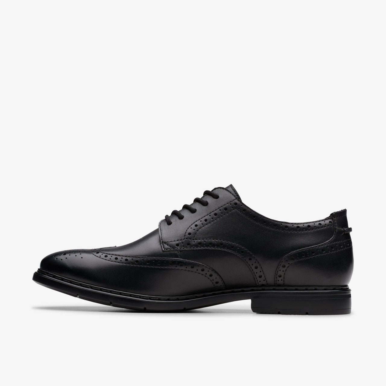 Banbury Tip Black Leather Clarks Men