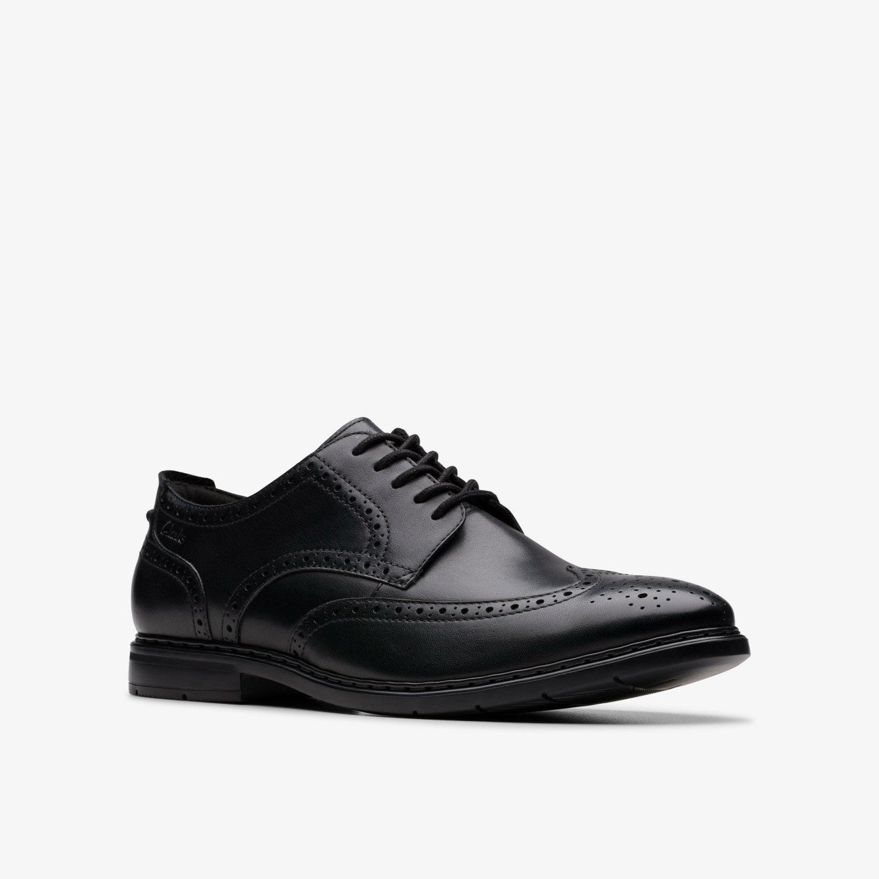 Banbury Tip Black Leather Clarks Men