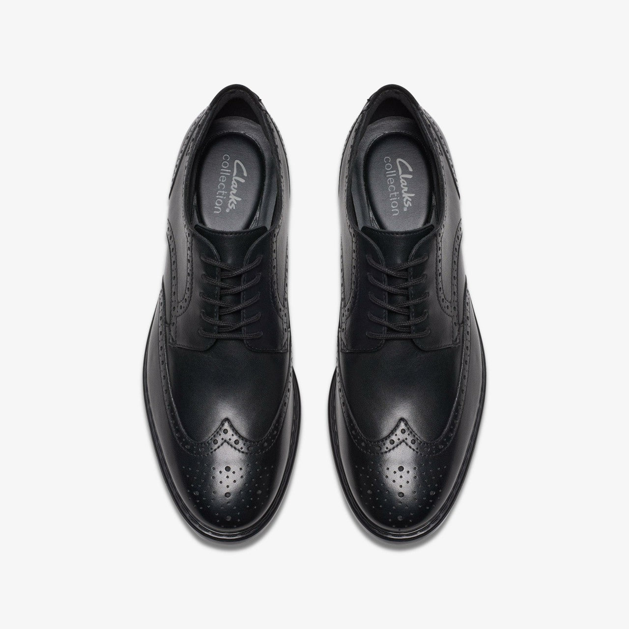 Banbury Tip Black Leather Clarks Men