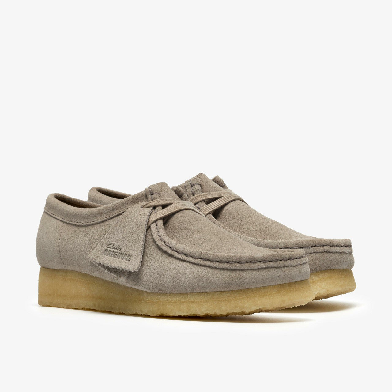 Wallabee Pale Grey Suede Clarks Women