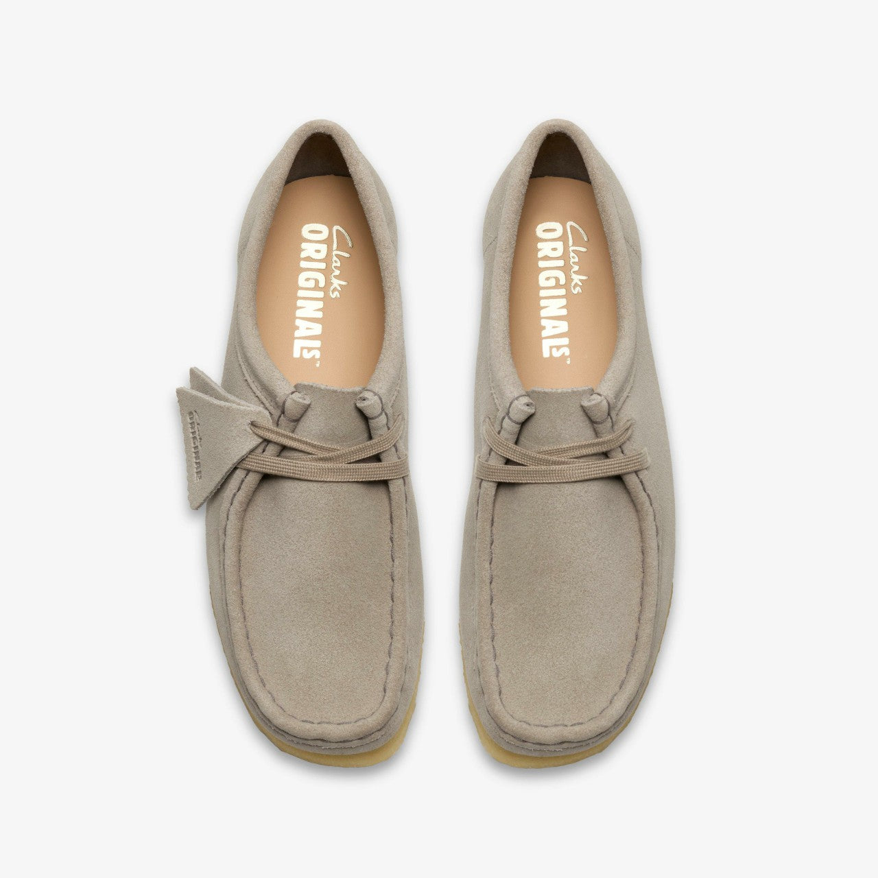 Wallabee Pale Grey Suede Clarks Women