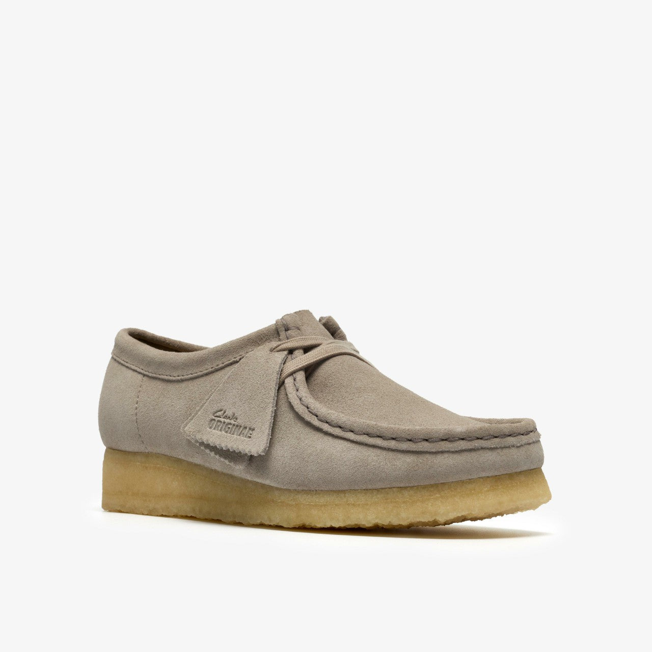 Wallabee Pale Grey Suede Clarks Women