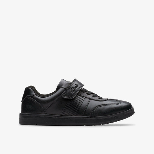 Disco Pace Kid Black Leather Clarks Kids