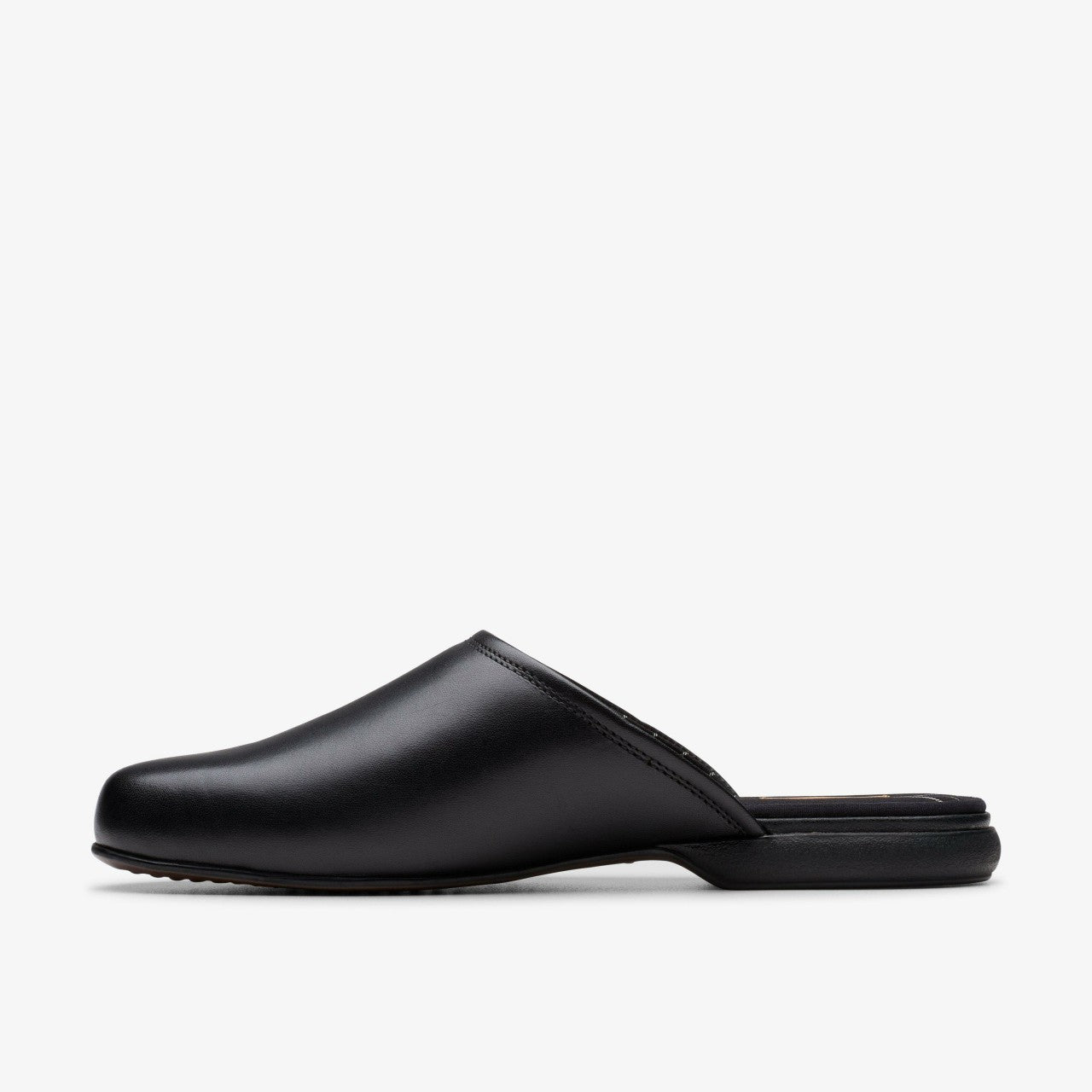 Harston Mule Black Leather Clarks Men