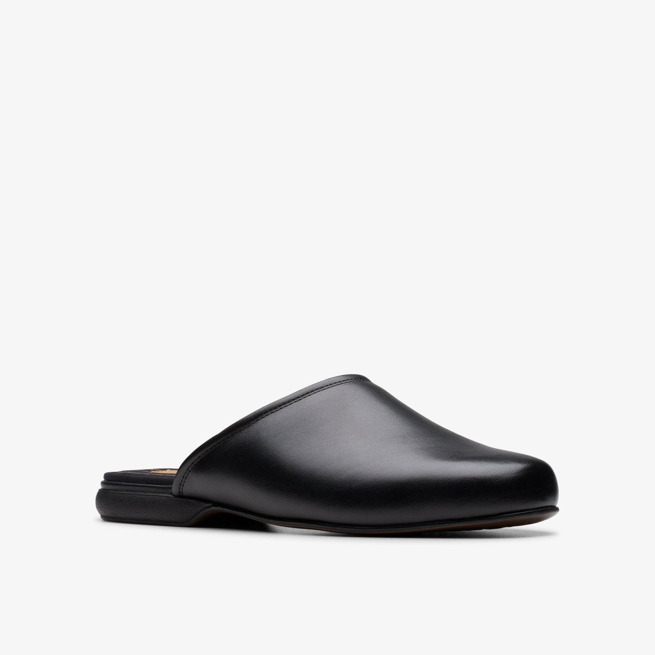 Harston Mule Black Leather Clarks Men