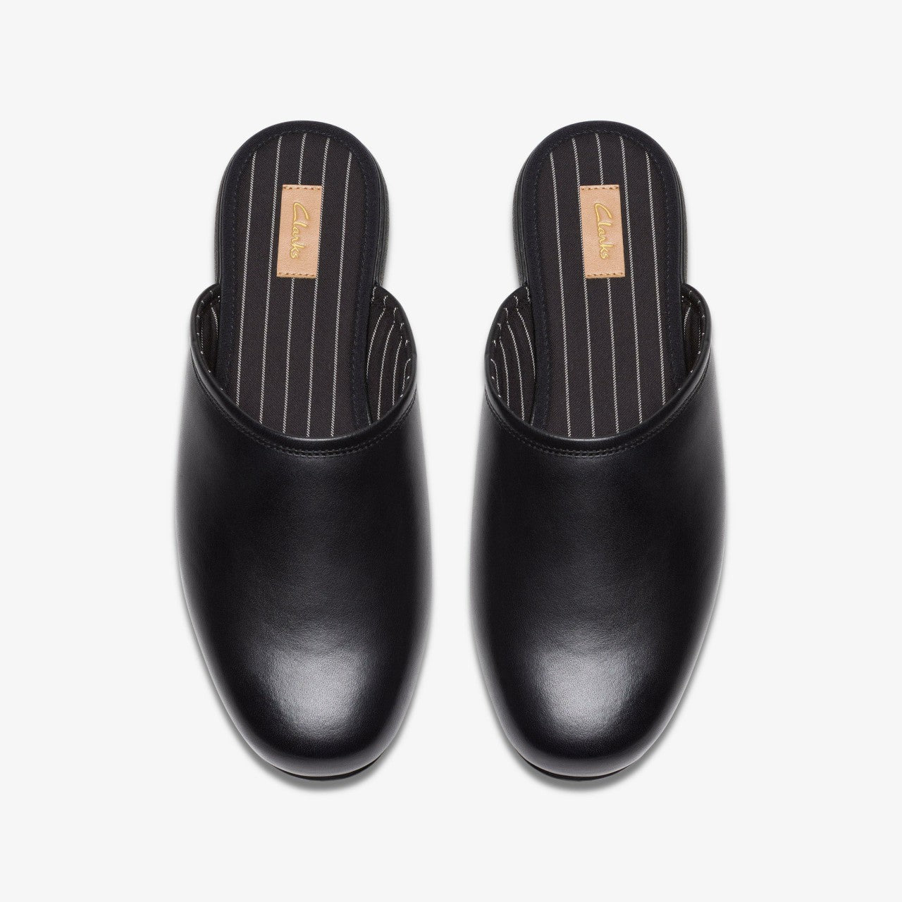 Harston Mule Black Leather Clarks Men