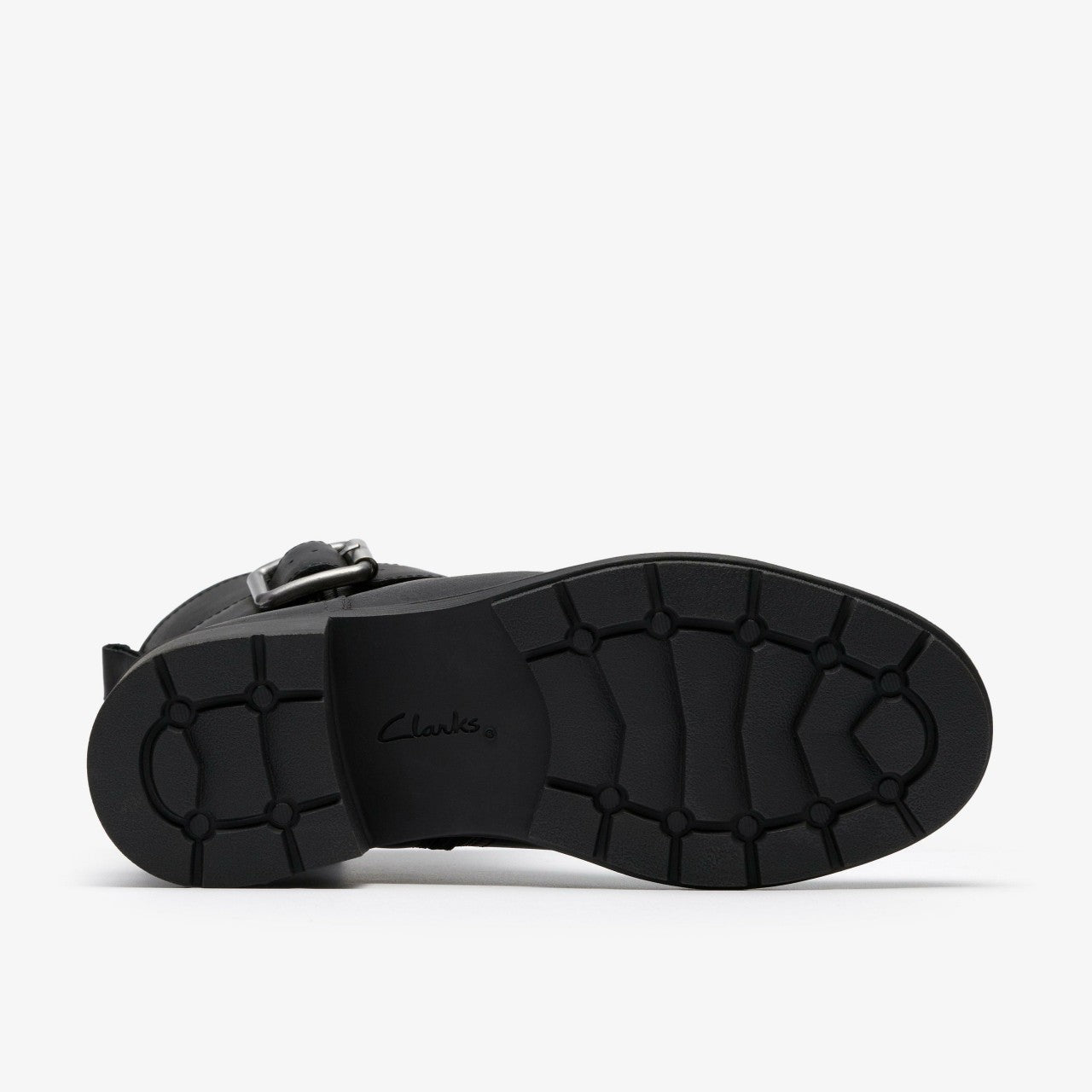 Hearth Buckle Black Leather Clarks Women