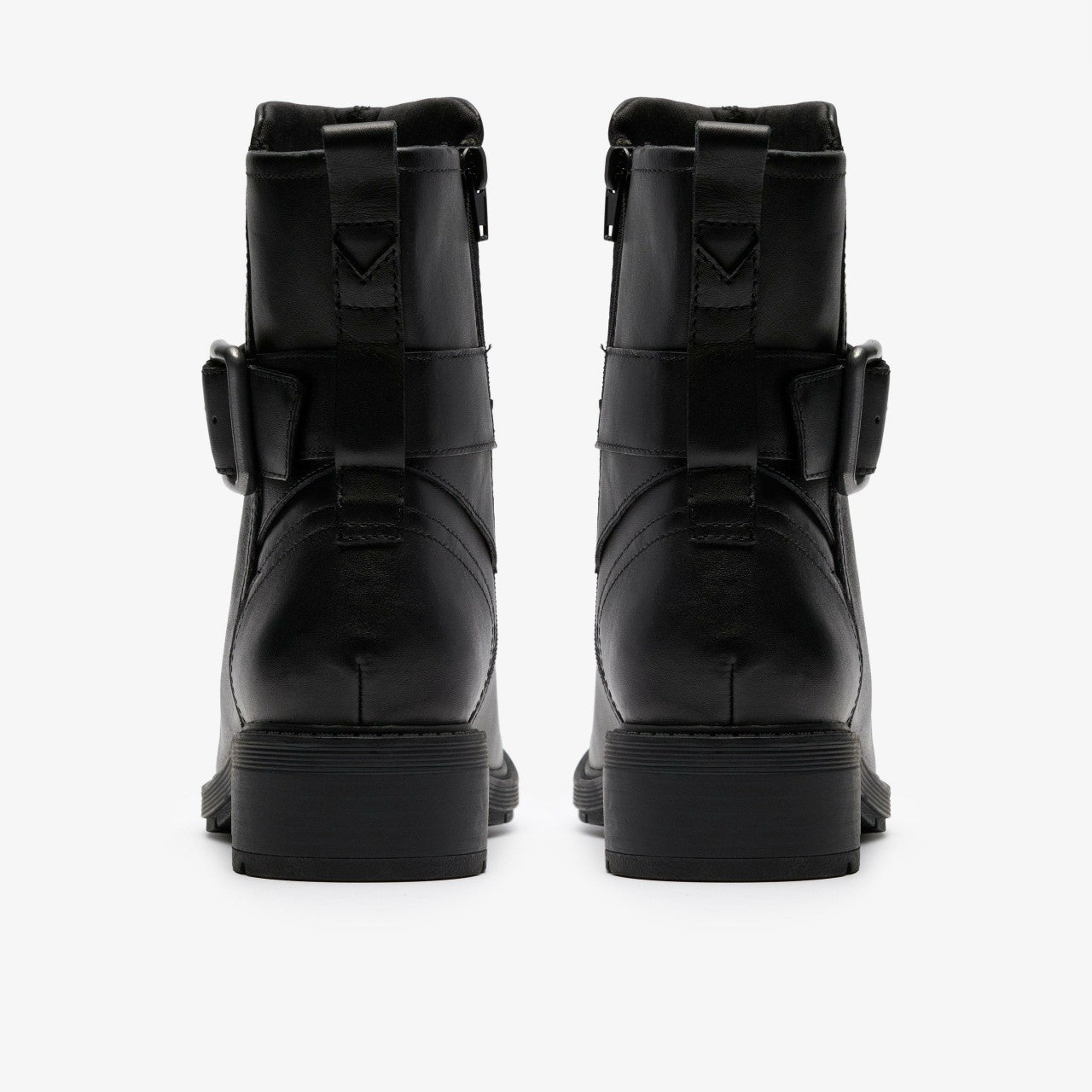 Hearth Buckle Black Leather Clarks Women