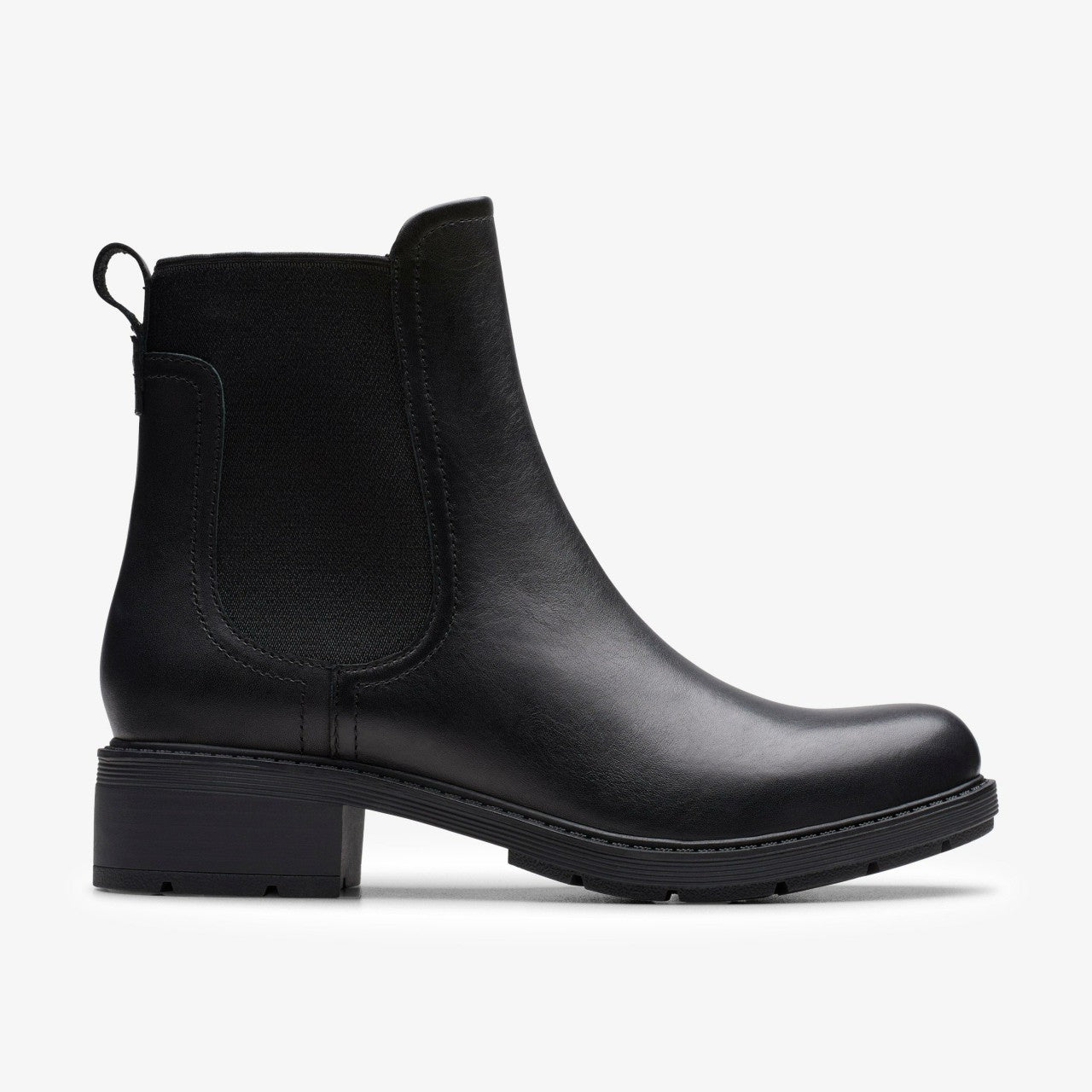 Hearth Top Black Leather Clarks Women