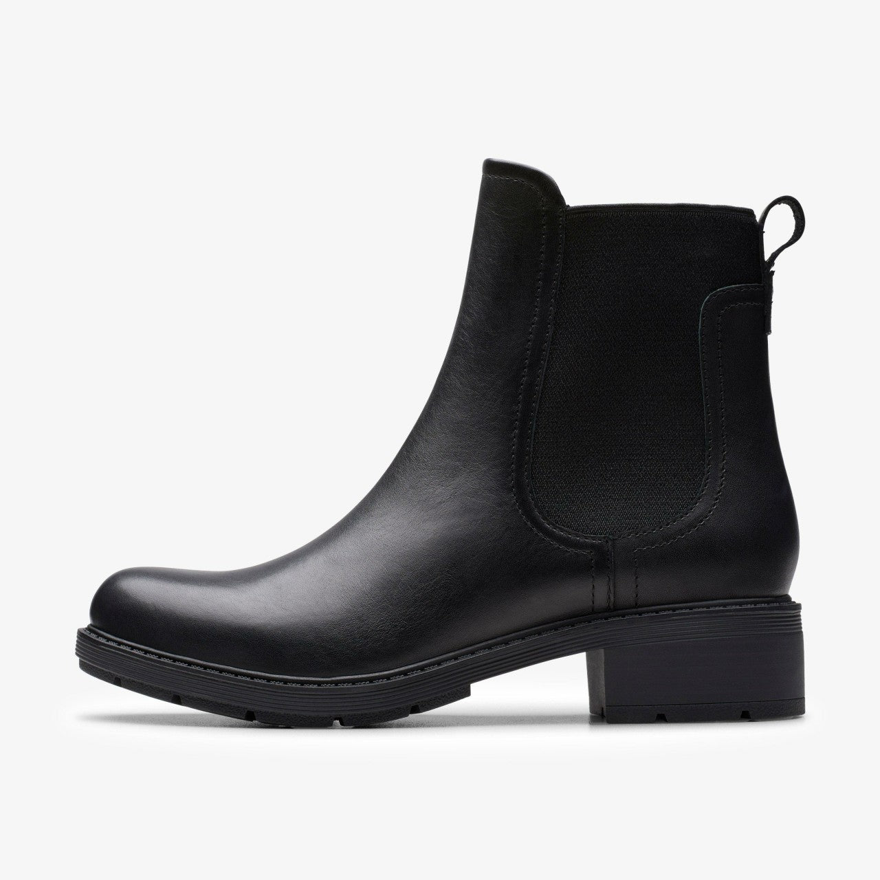 Hearth Top Black Leather Clarks Women