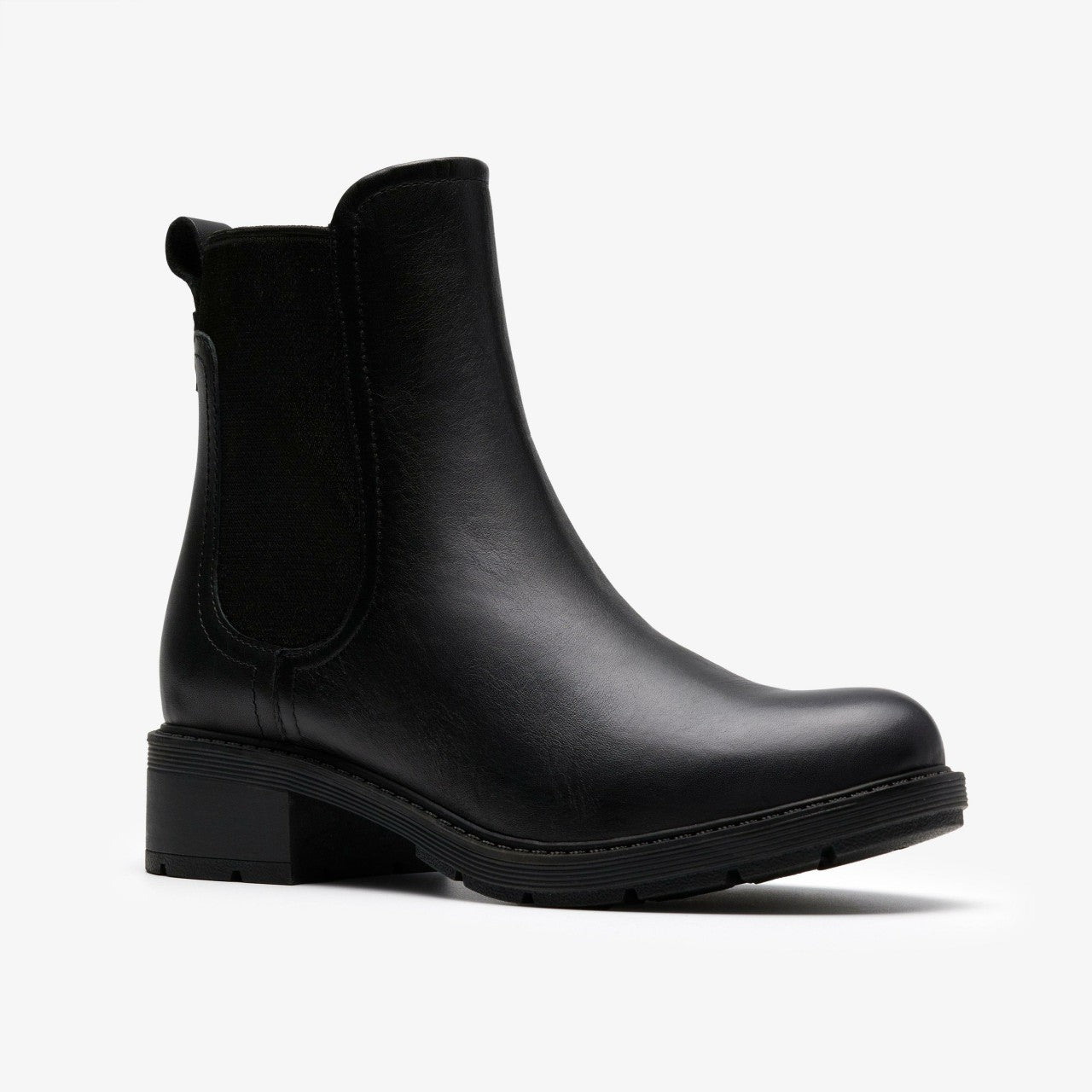 Hearth Top Black Leather Clarks Women