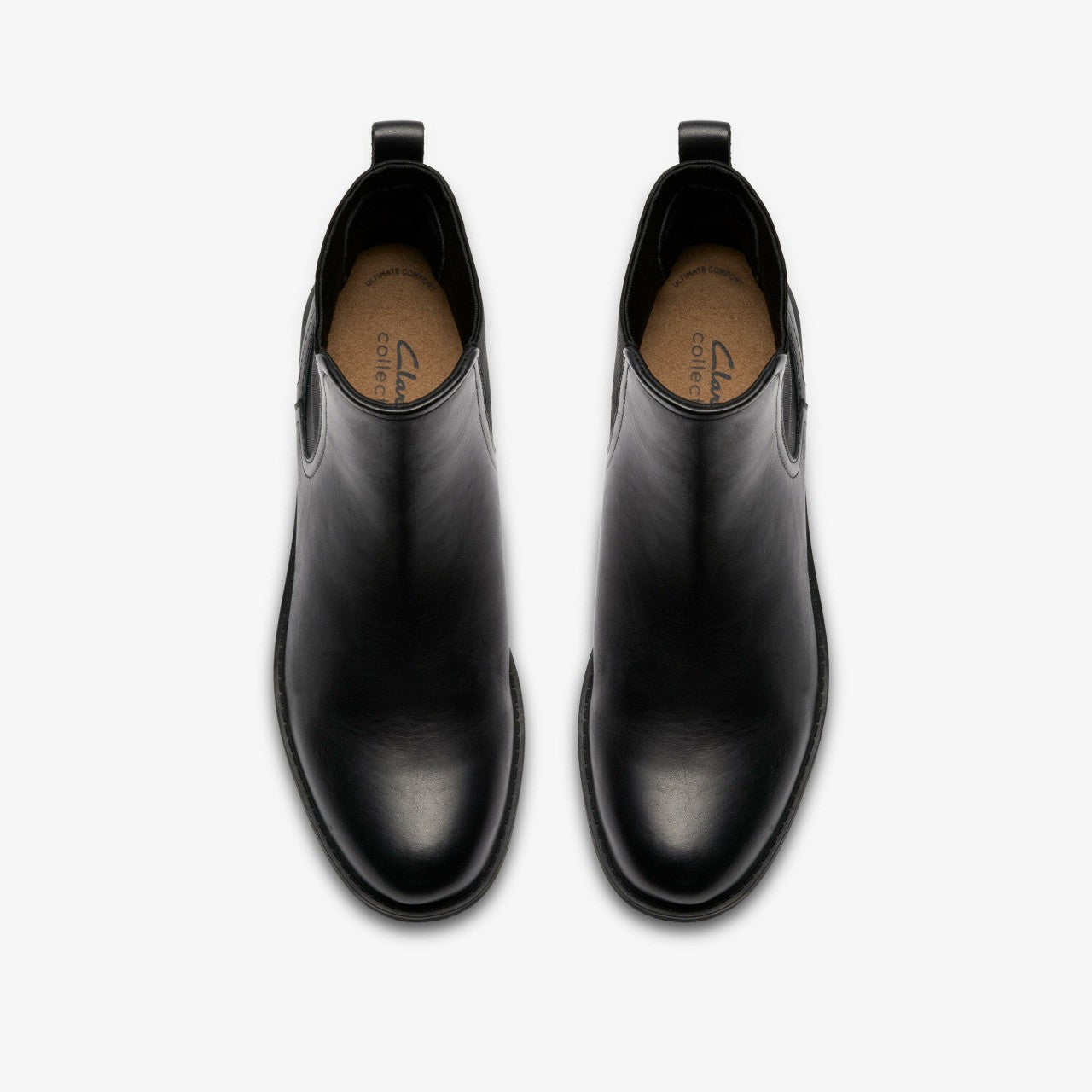 Hearth Top Black Leather Clarks Women
