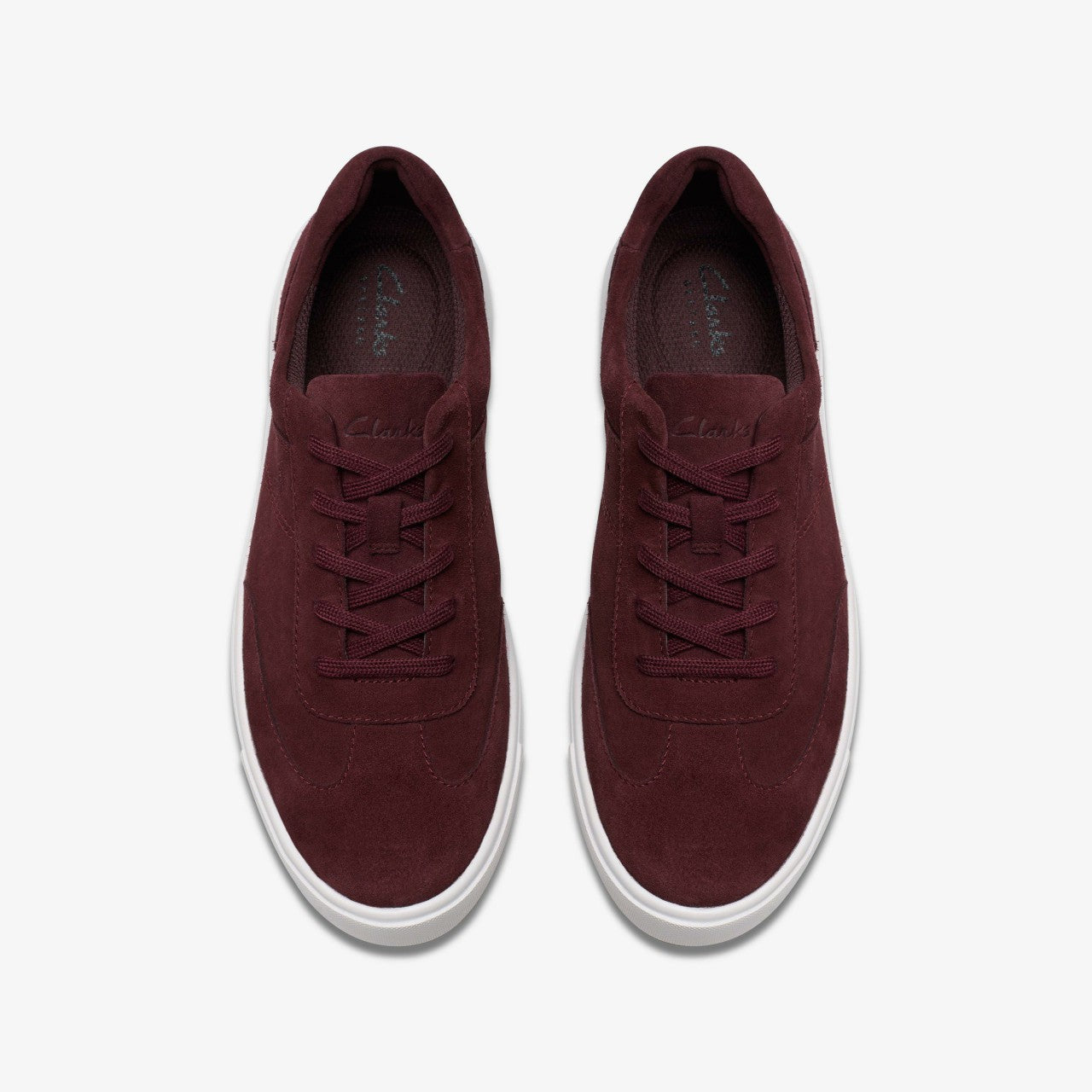 Makea Court Burgundy Suede Clarks Women