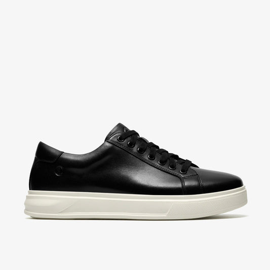 Goswell Tie Black Leather Clarks Men