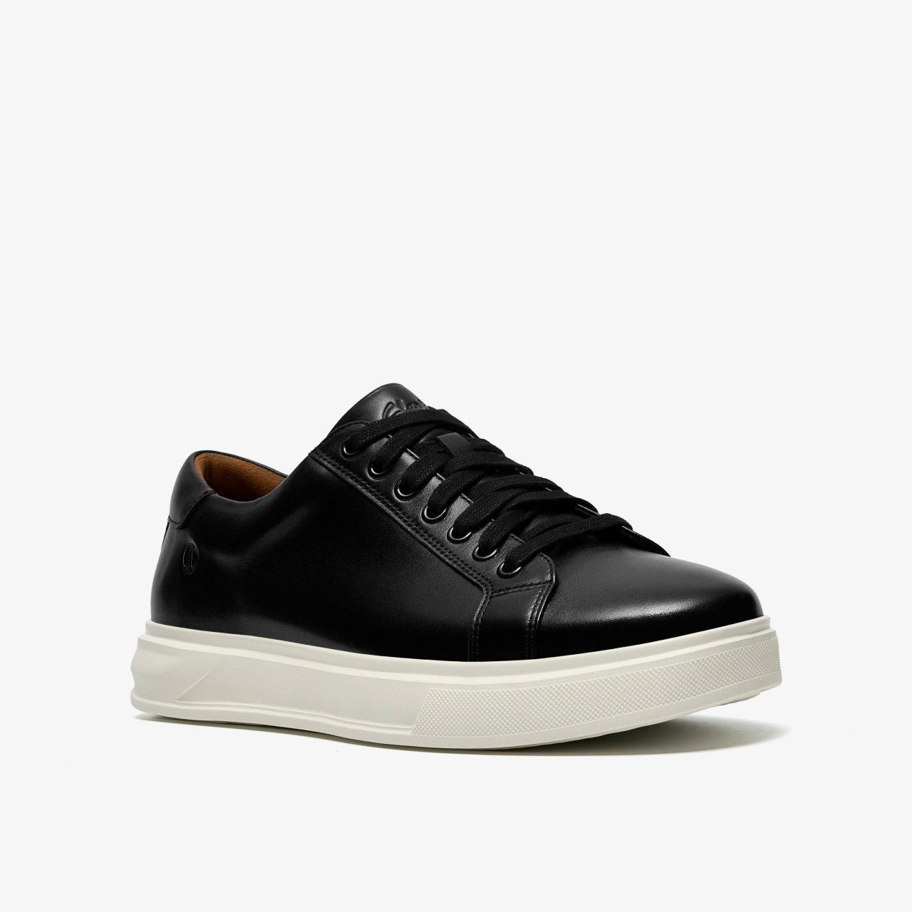 Goswell Tie Black Leather Clarks Men