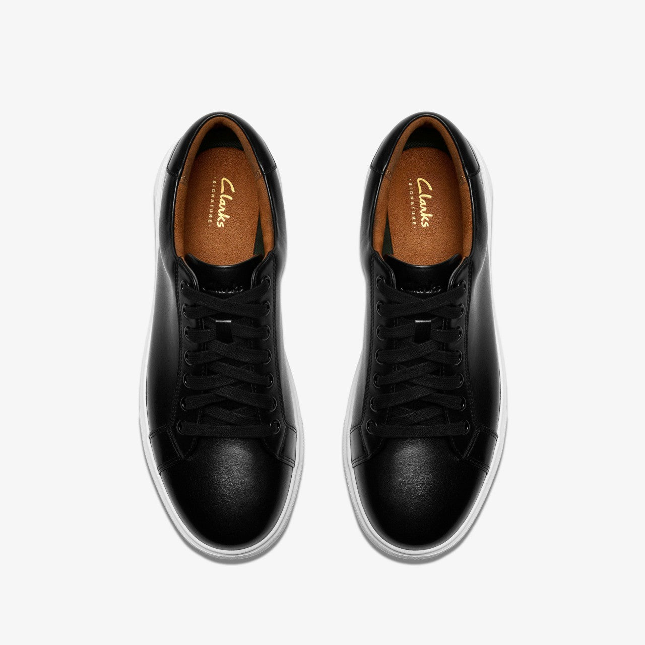 Goswell Tie Black Leather Clarks Men
