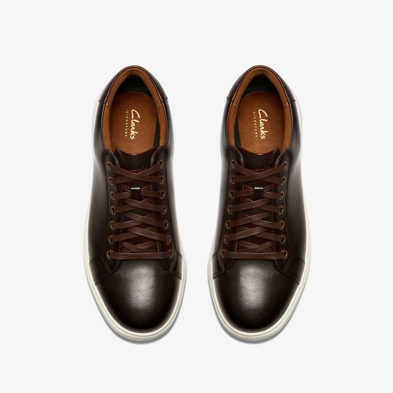 Goswell Tie Brown Leather Clarks Men