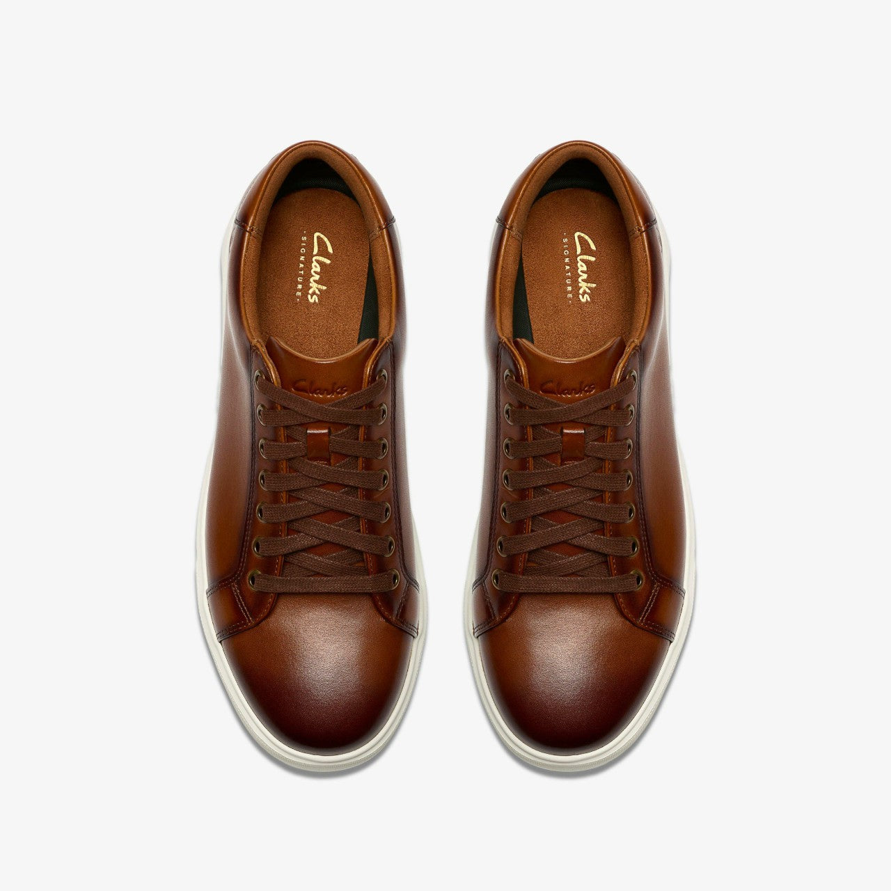 Goswell Tie Tan Leather Clarks Men