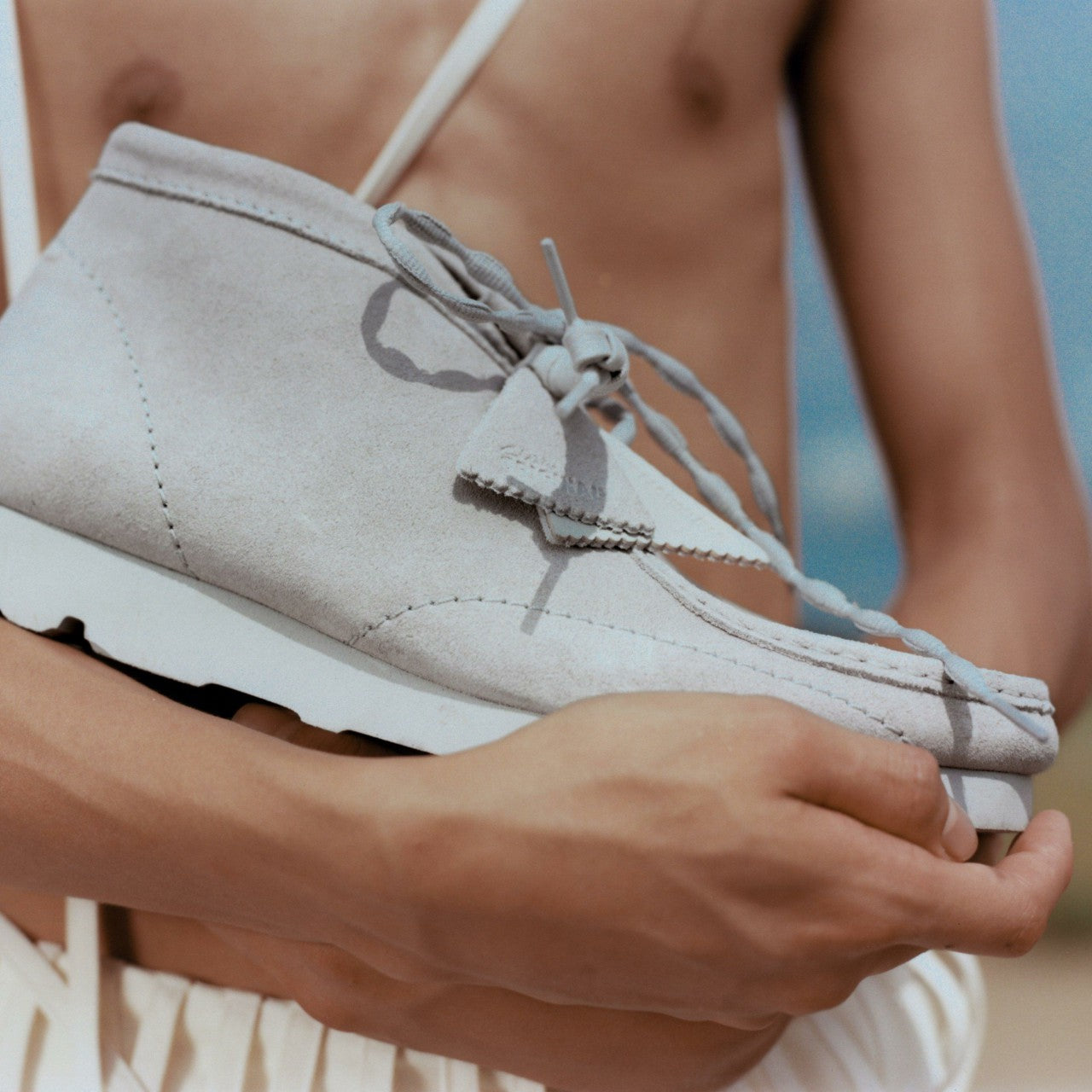 Wallabee Boot PAF Grey/Blue Clarks Men