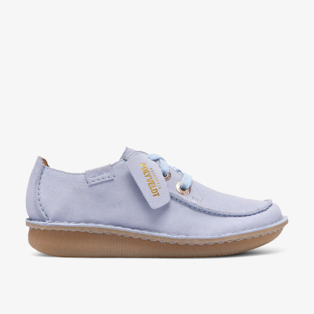 Funny Dream Light Blue Suede Clarks Women