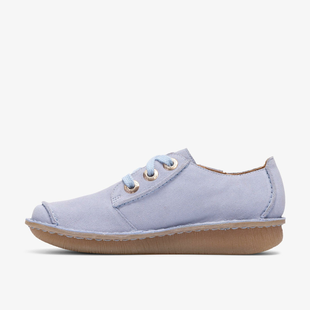 Funny Dream Light Blue Suede Clarks Women