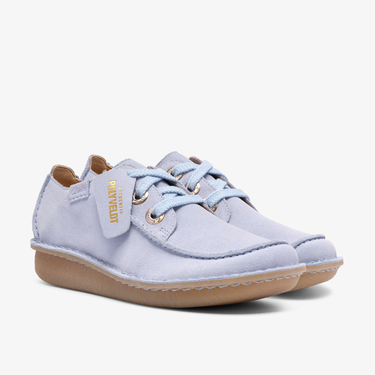 Funny Dream Light Blue Suede Clarks Women