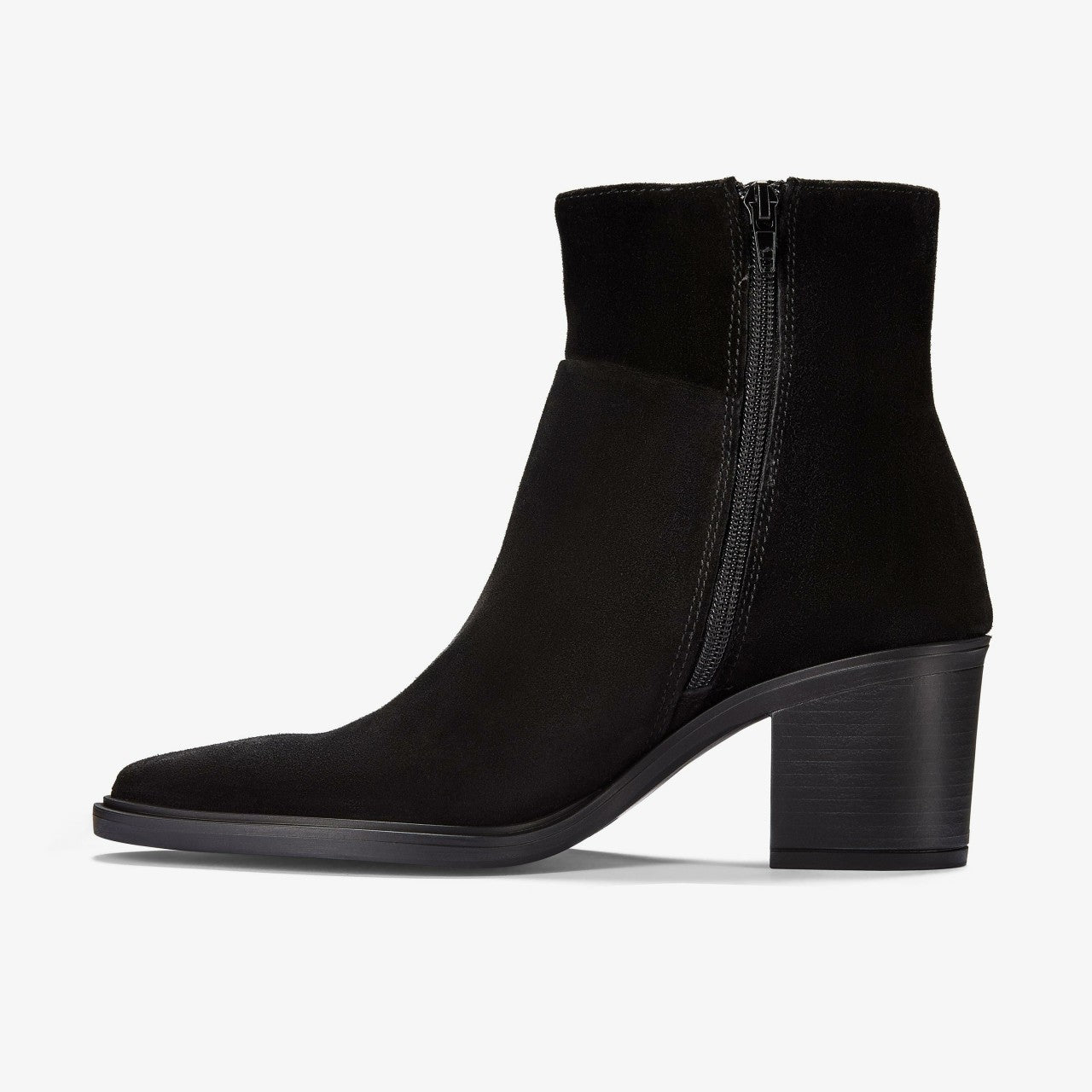 Jesse Zip Black Suede Clarks Women