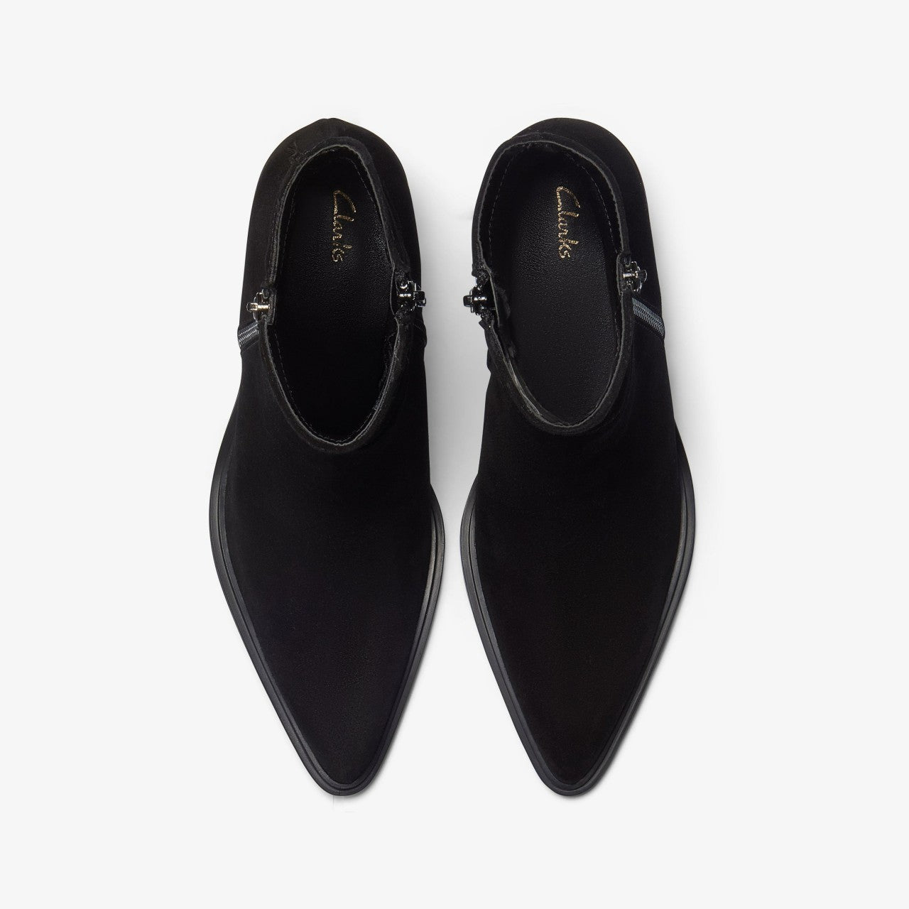 Jesse Zip Black Suede Clarks Women