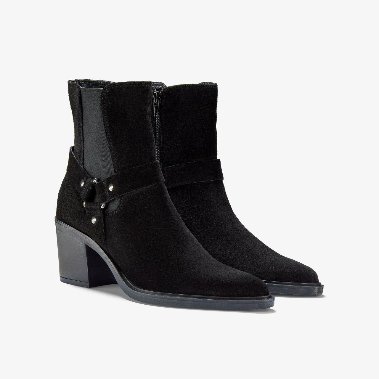 Jesse Buckle Black Suede Clarks Women