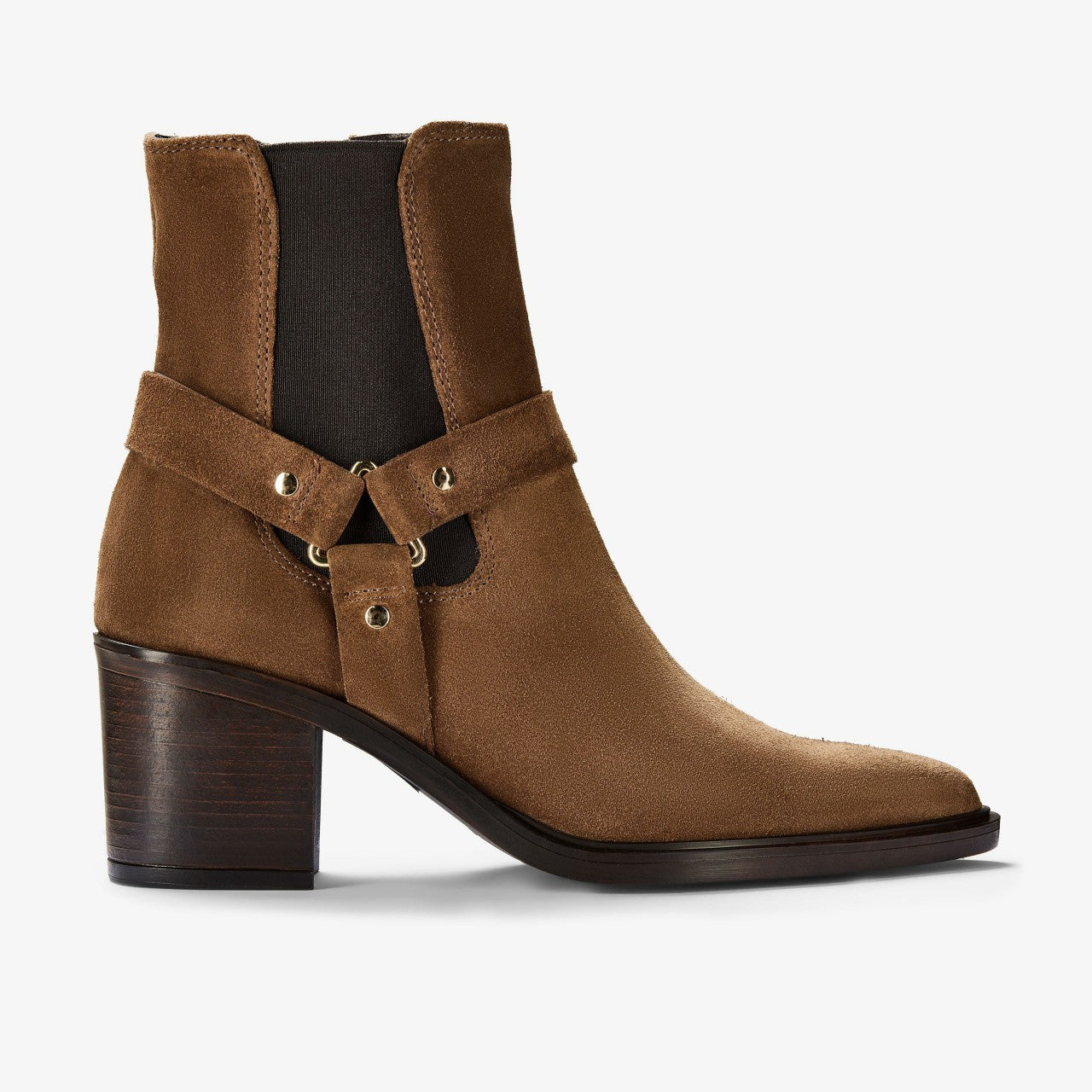 Jesse Buckle Dark Tan Suede Clarks Women