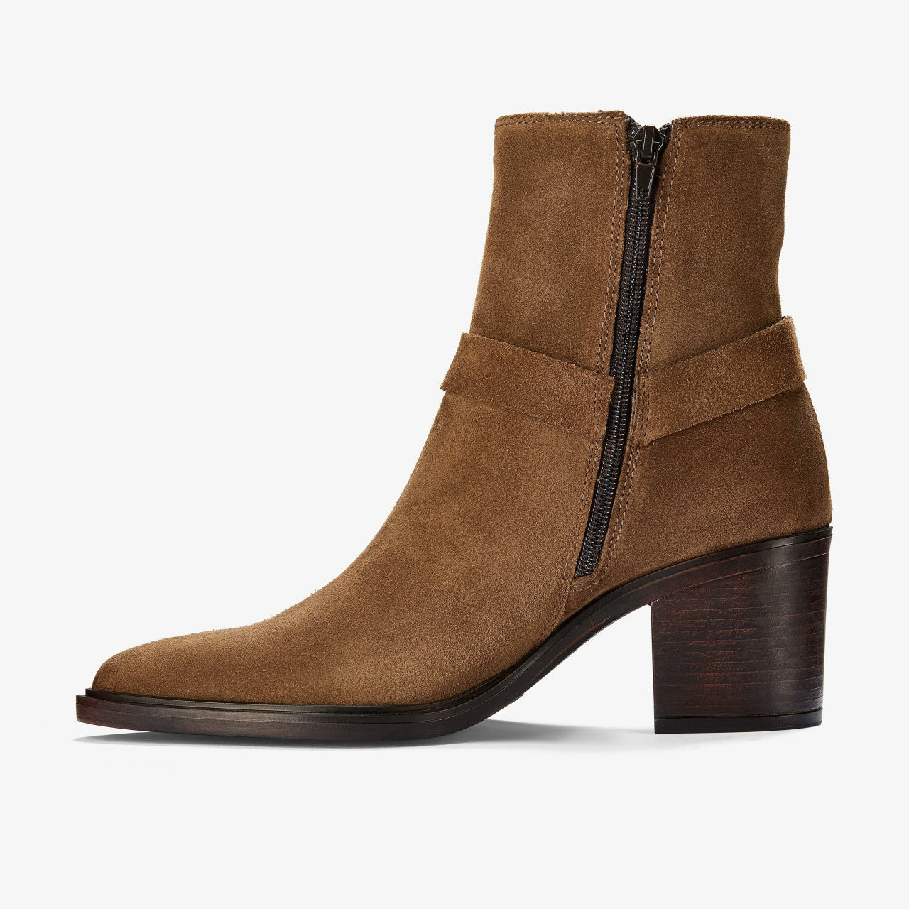 Jesse Buckle Dark Tan Suede Clarks Women