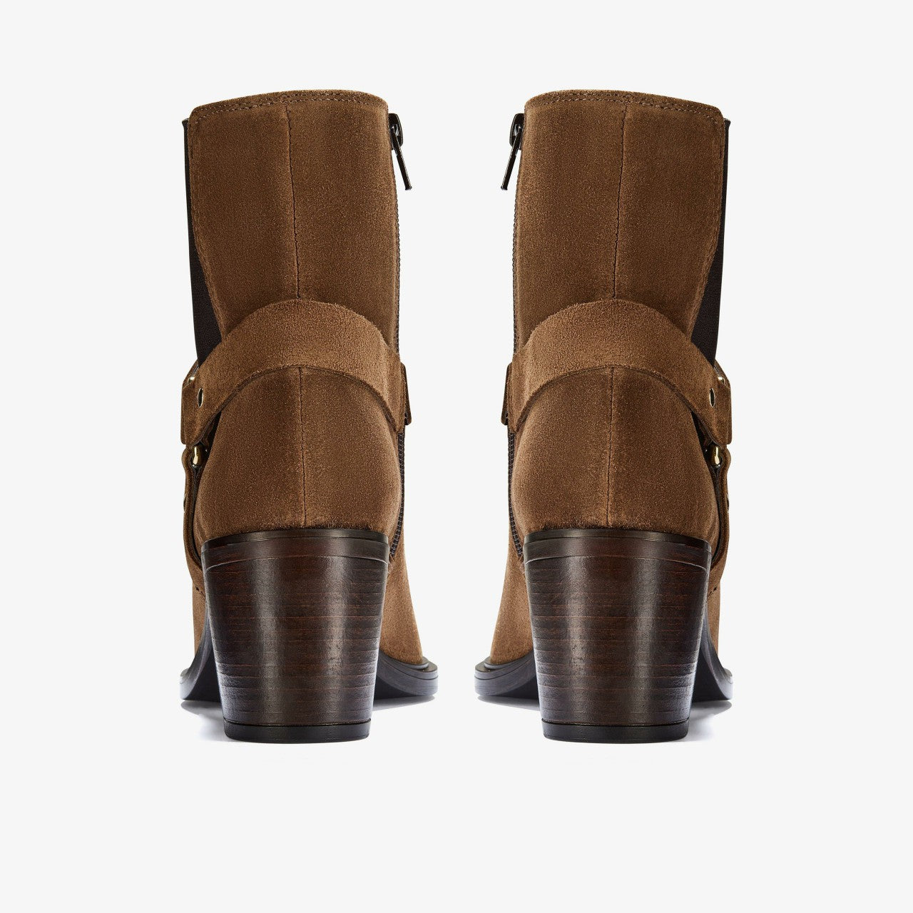 Jesse Buckle Dark Tan Suede Clarks Women