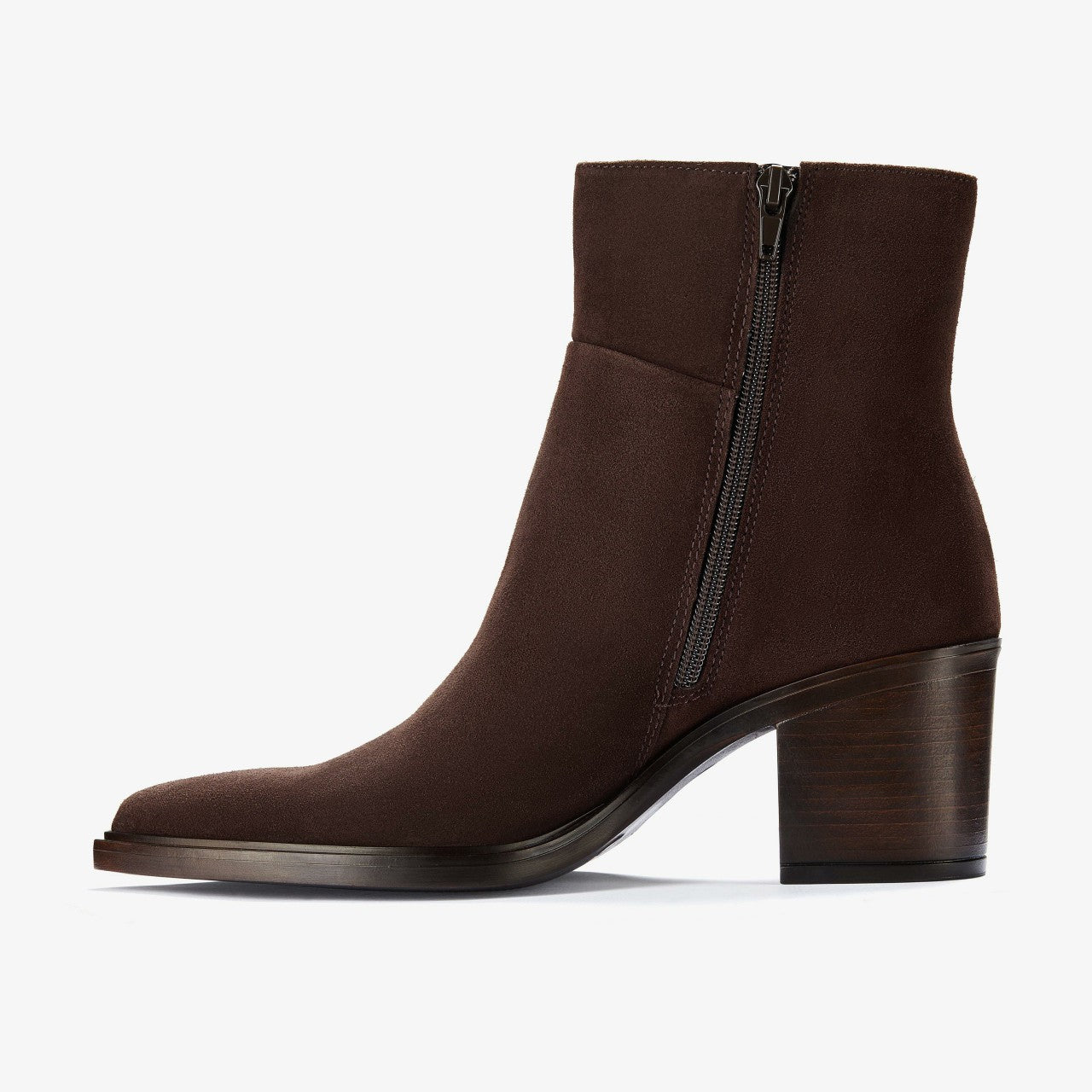 Jesse Zip Dark Brown Suede Clarks Women