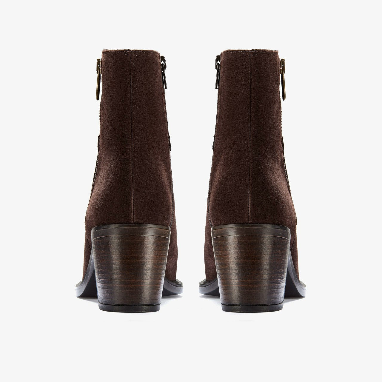 Jesse Zip Dark Brown Suede Clarks Women