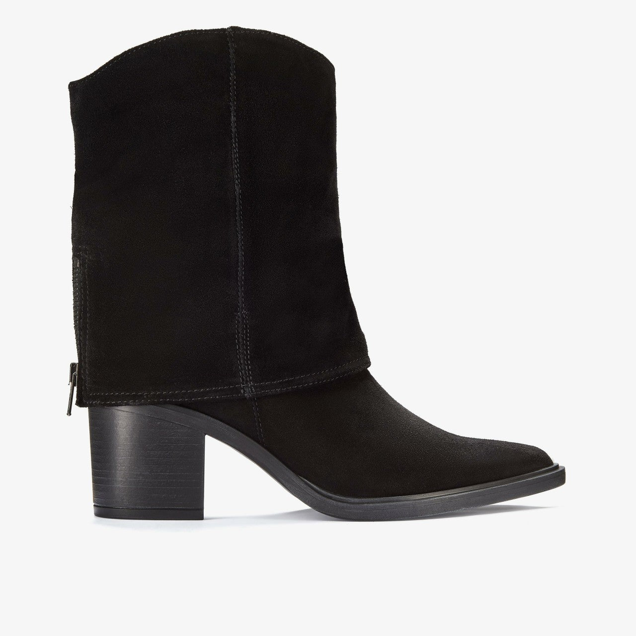 Jesse Mid Black Suede Clarks Women