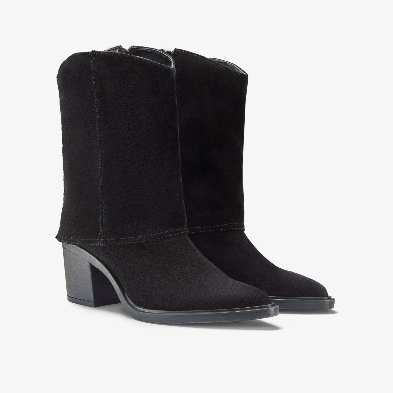 Jesse Mid Black Suede Clarks Women