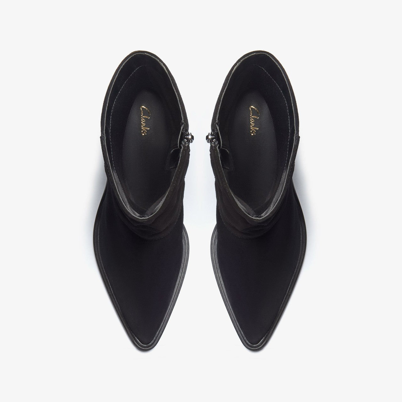 Jesse Mid Black Suede Clarks Women