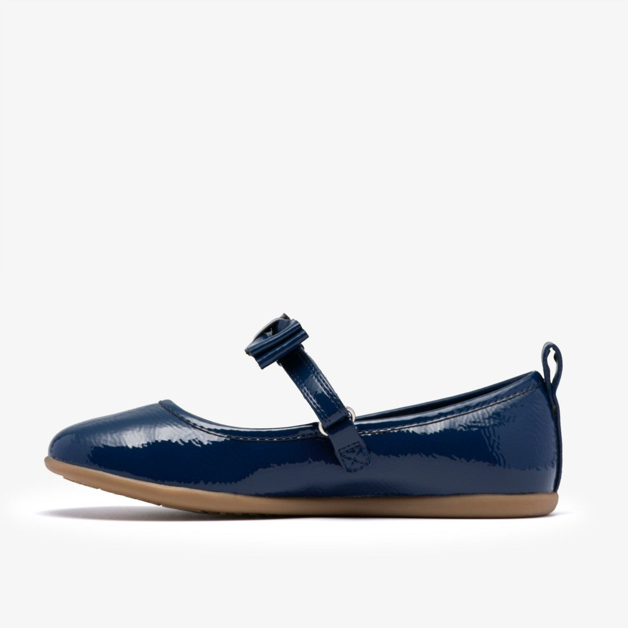 Charm Bow Kid Navy Patent Clarks Kids
