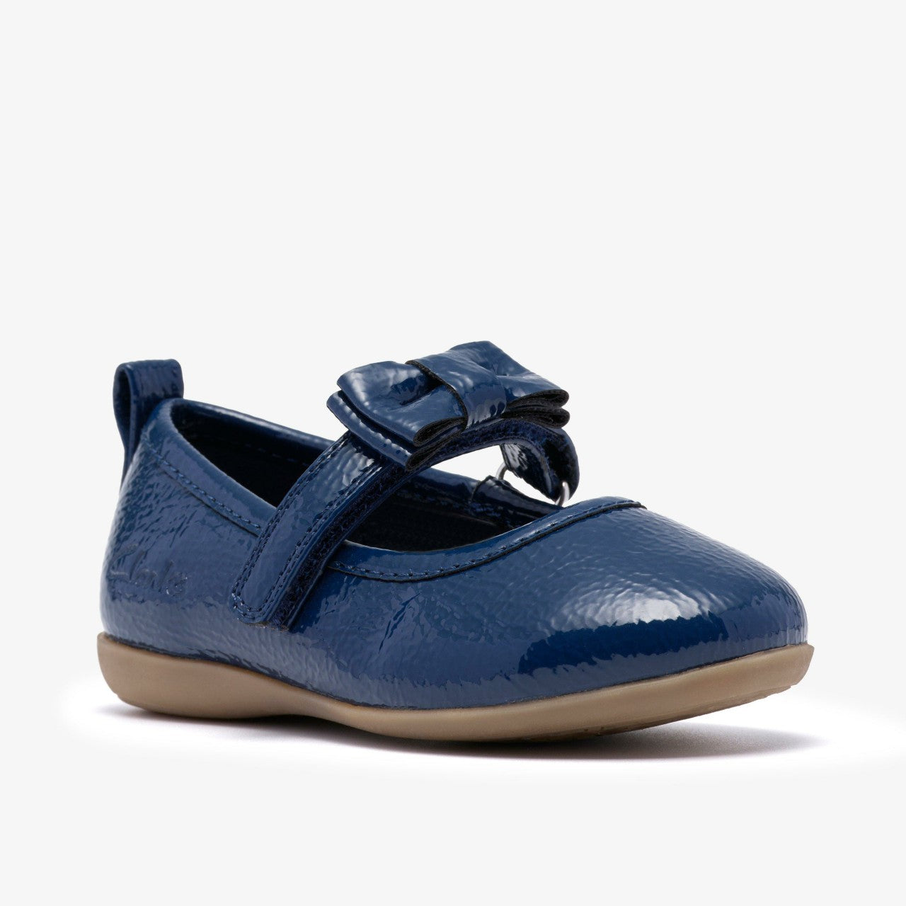 Charm Bow Toddler Navy Patent Clarks Babies|Kids