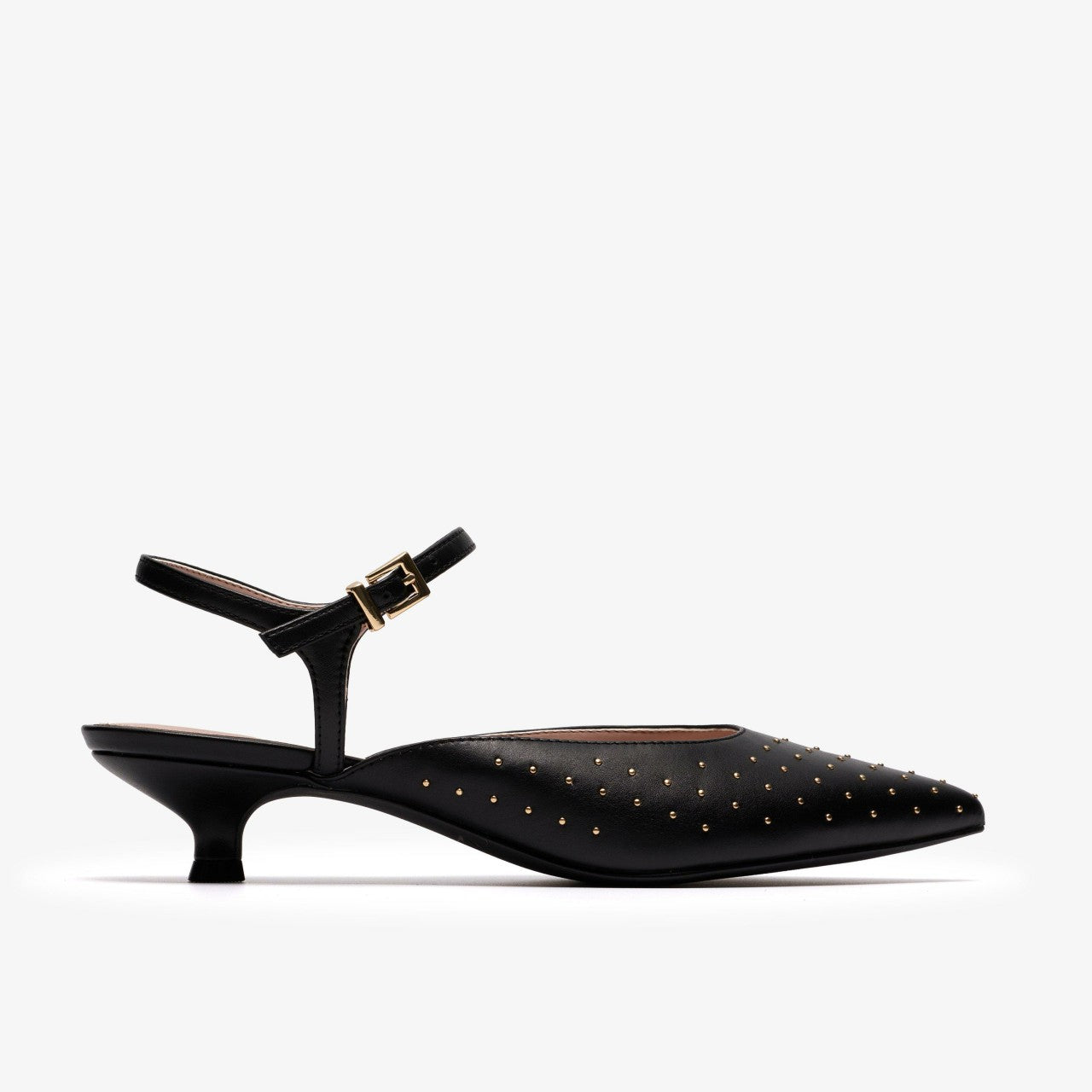Pisa Stud Black Leather Clarks Women